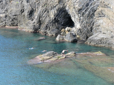 Swimming in Vernazza